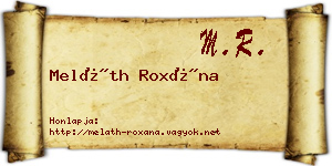 Meláth Roxána névjegykártya